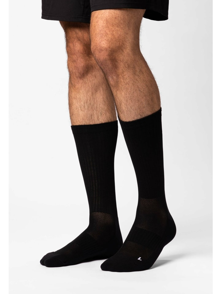 SNOCKS Hohe Laufsocken 4 Paar in Schwarz-Weiß günstig kaufen