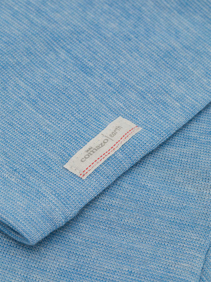 comazo earth Baby Shirt mit Wolle-Seide in Blau-Melange günstig kaufen