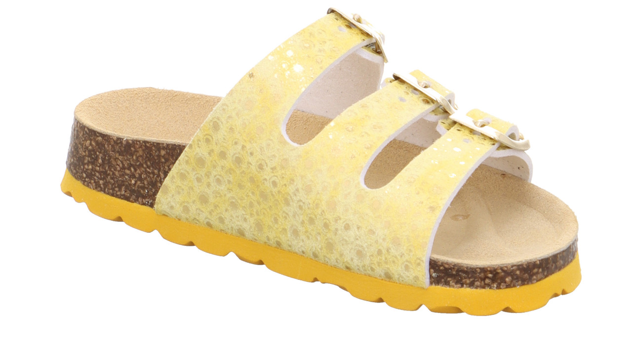 FUSSBETTPANTOFFEL - Gelb Pantoffel mit Schnalle