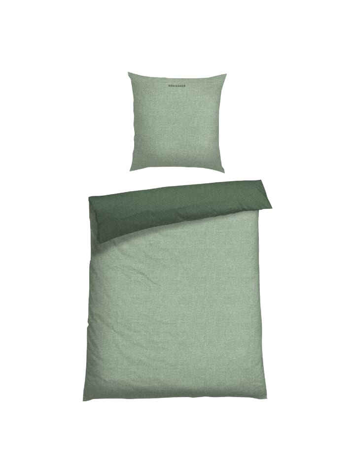 Schiesser Renforcé Bettwäscheset Doubleface in Grün günstig kaufen