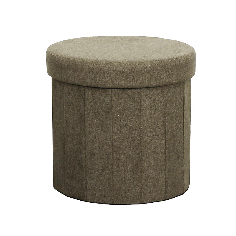 Home Puff m/oppbevaring ø 38 cm sammenleggbar brun Lisa