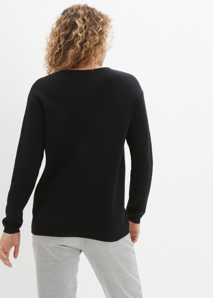 Essential Milano Rib Pullover mit Rundhals