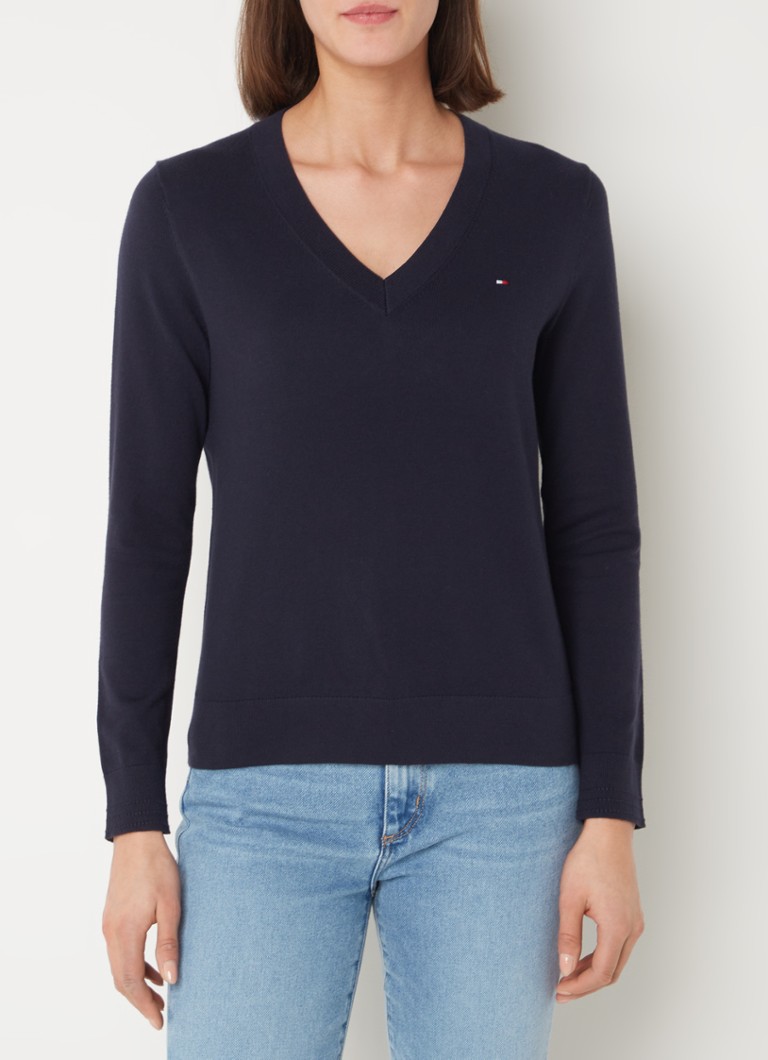 Tommy Hilfiger megztinis su siuvinėtu logotipu.