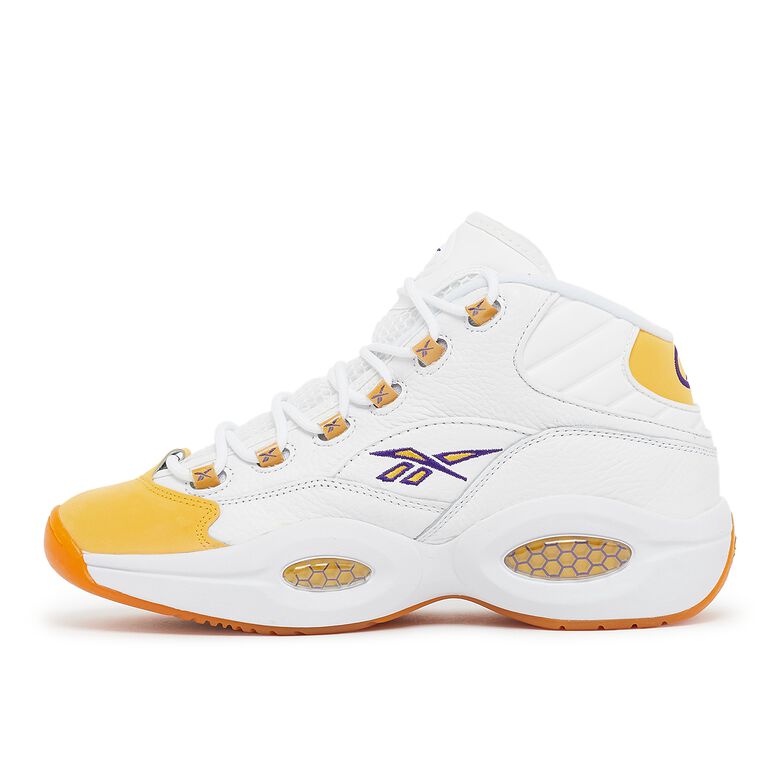 Reebok Question Mid white/yellow thread/ultra violet