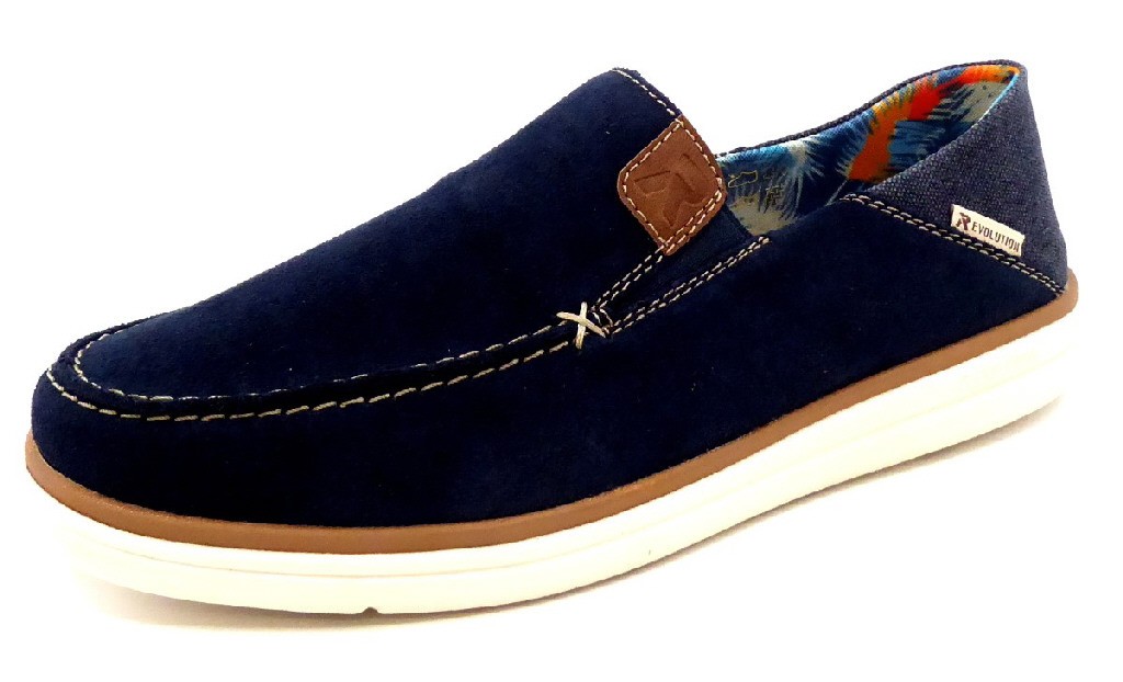 RIEKER Komfort Slipper blau