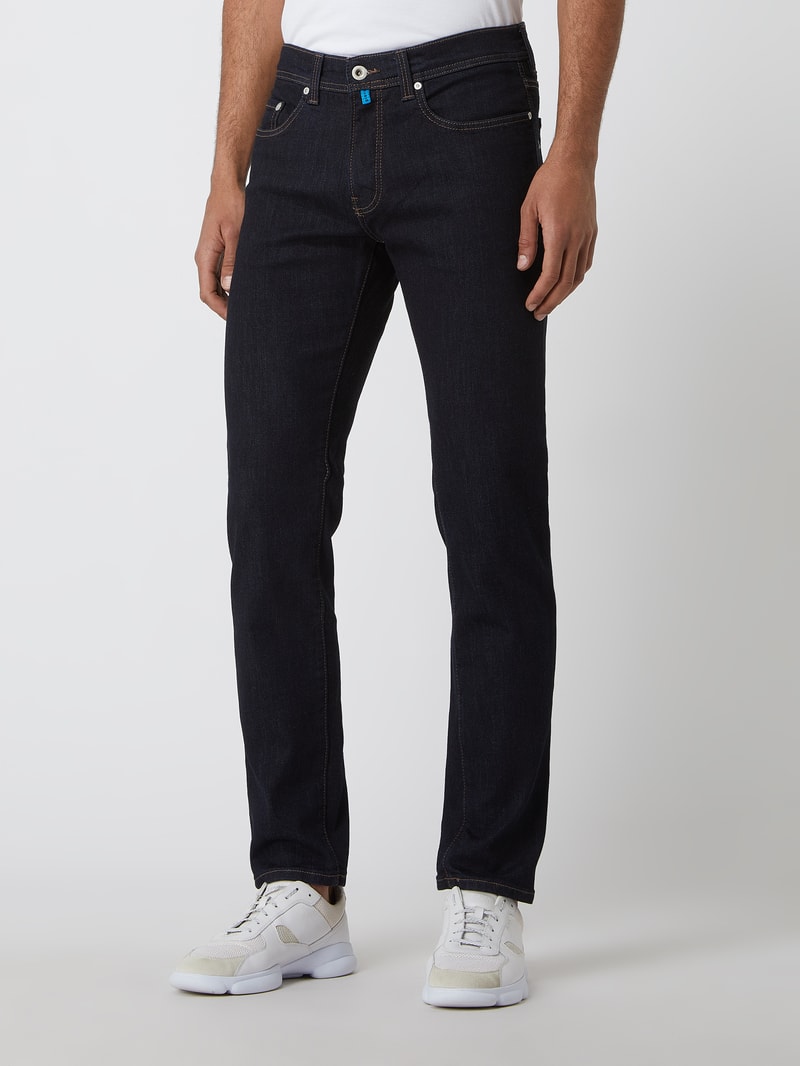 Tapered Fit Jeans mit Bio-Baumwolle Modell 'Lyon' in jeans