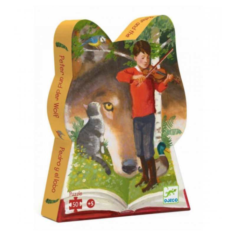 Puzzle silhouette - Pierre et le loup 50 pieces