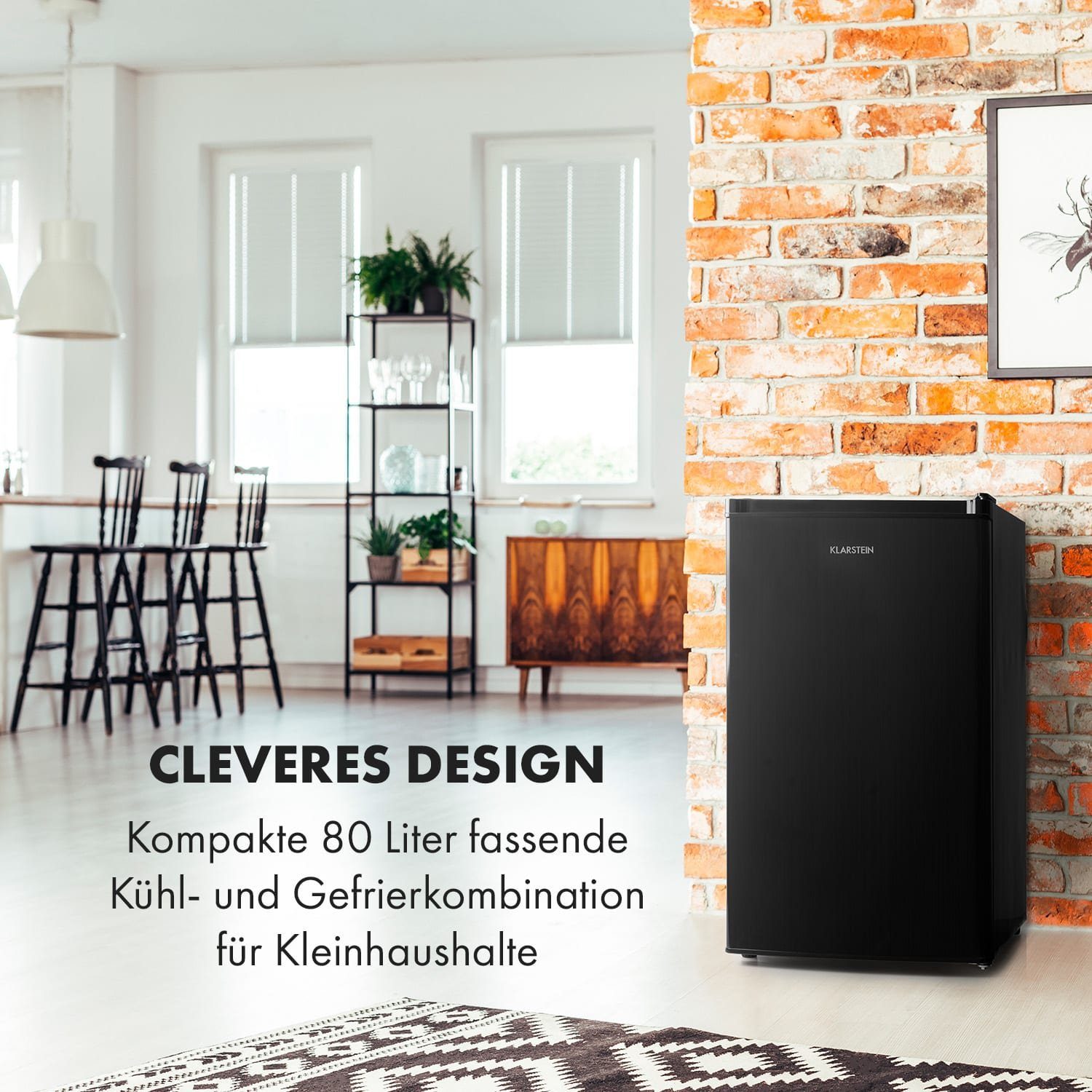 Klarstein Kühl-/Gefrierkombination HEA9-C.Cousin 10034547, 50 cm hoch, 48 cm breit