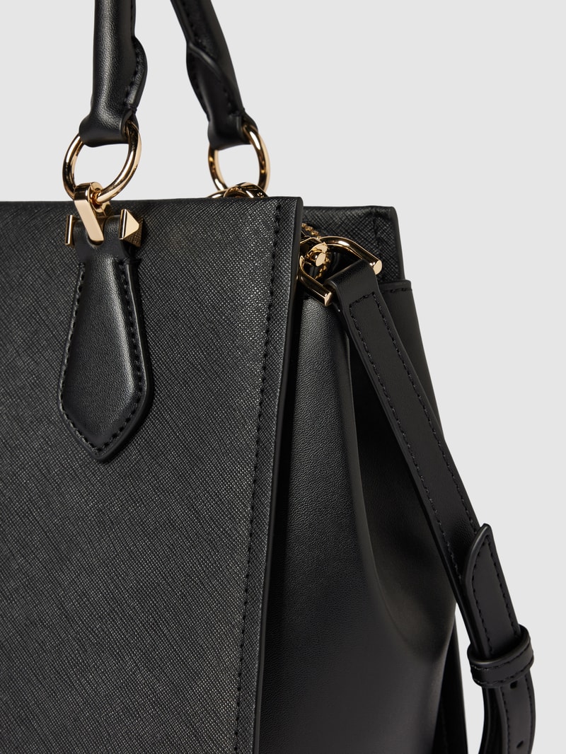 Handtasche mit Label-Detail Modell 'MARILYN' in schwarz
