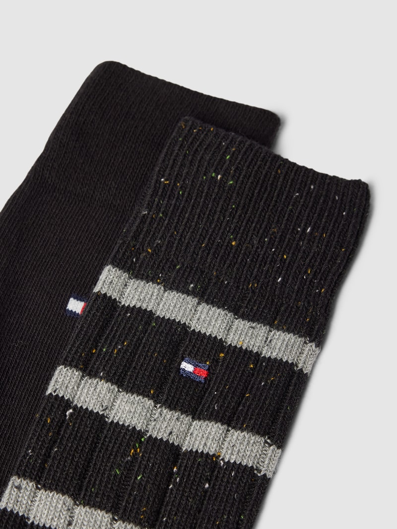 Socken mit Label-Details im 2er-Pack Modell 'NEPPY' in schwarz
