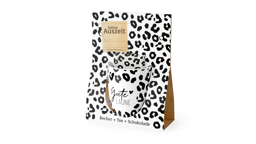 Geschenk für Dich Geschenkset Auszeit Gute Laune Schwarz / Weiß