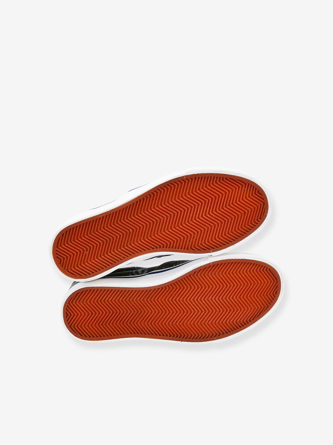 Baskets slip-on garçon kaki imprimé tropical