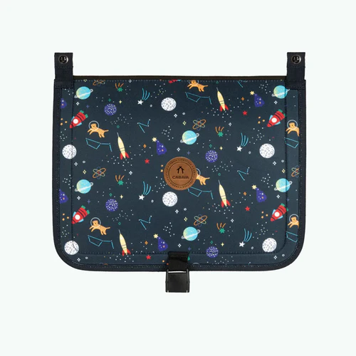 Discover Medium Roswell Navy Blue Schoolbag with Flap