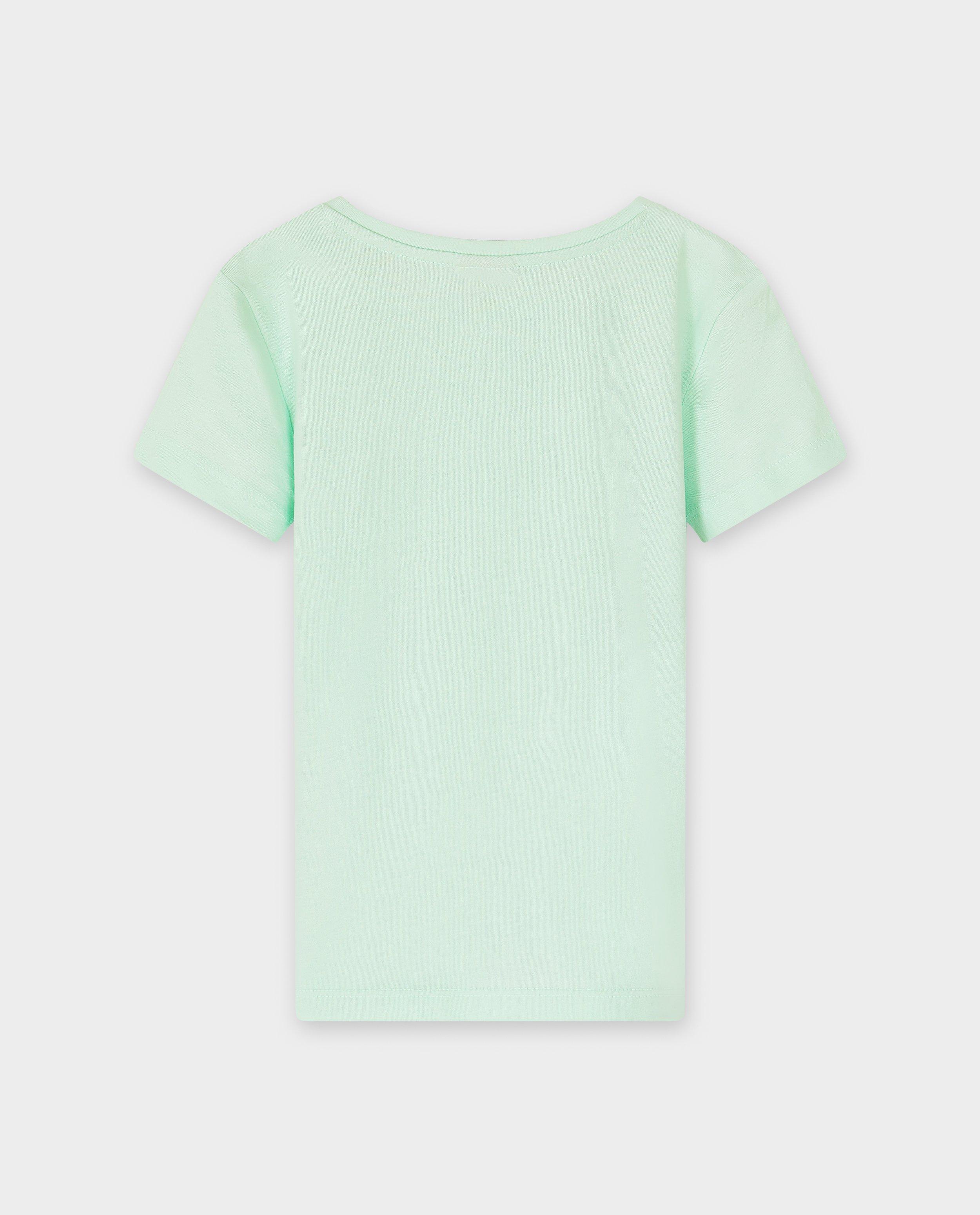 Tricou S. Oliver cu imprimeu în relief verde deschis