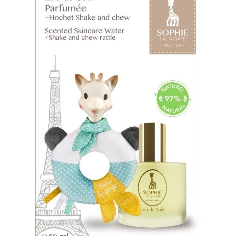 sophie la girafe Coffret Eau de Soin 50 ml + Hochet Shake & Chew Coffret Eau de Soin Parfumée