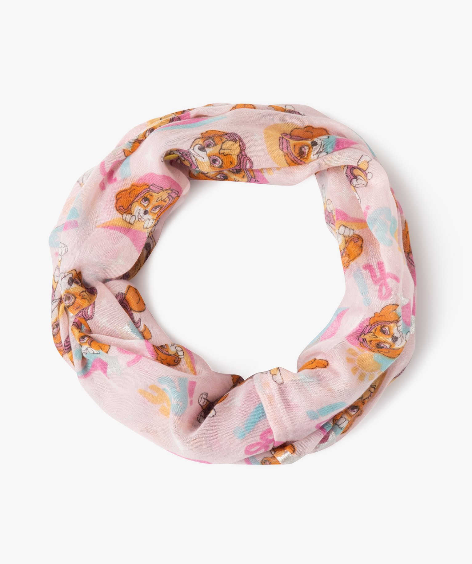 Foulard snood avec motifs Stella - Pat Patrouille rose | GEMO