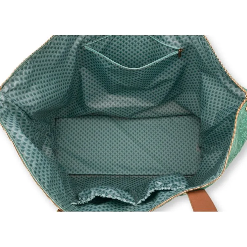 Pip Studio Tote Bag Velvet Quiltey Days - Green