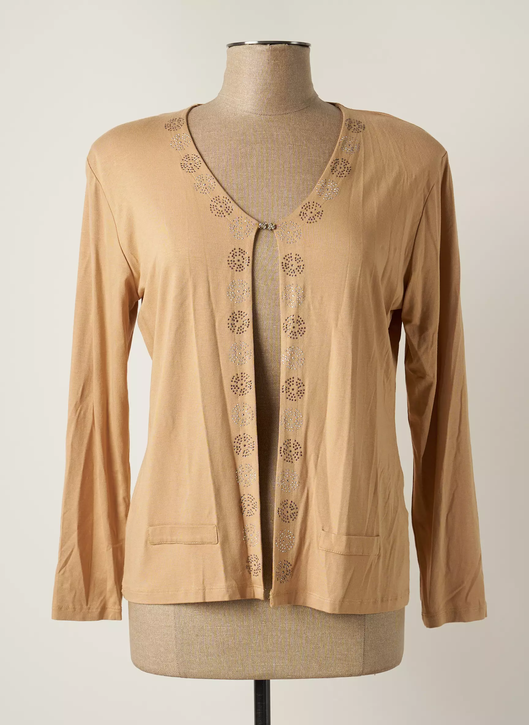 Blue Monde Cardigans Femme couleur beige