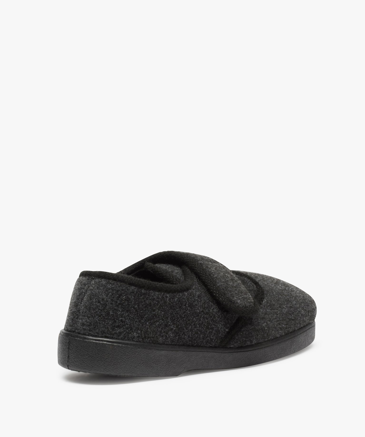Chaussons homme à fermeture scratch noir | GEMO