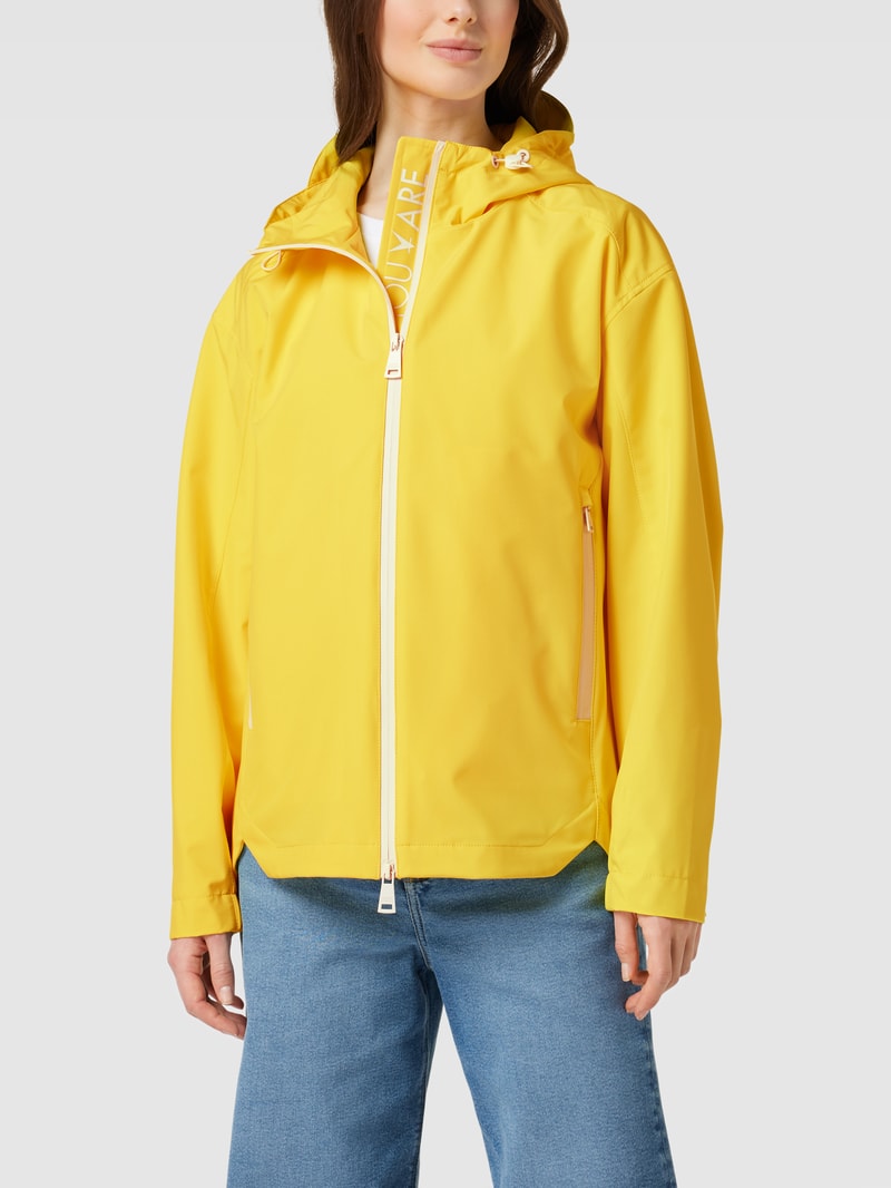 Jacke mit seitlichen Eingrifftaschen in gelb