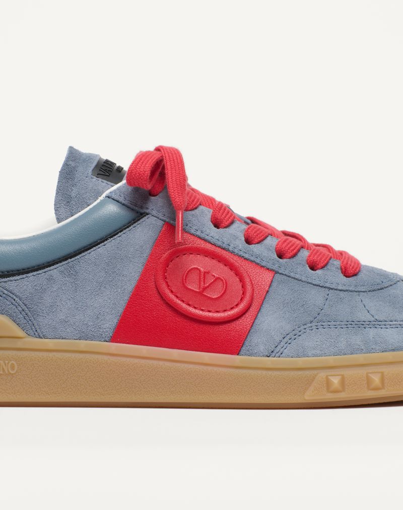 Baskets basses Upvillage en cuir fendu et cuir de veau nappa