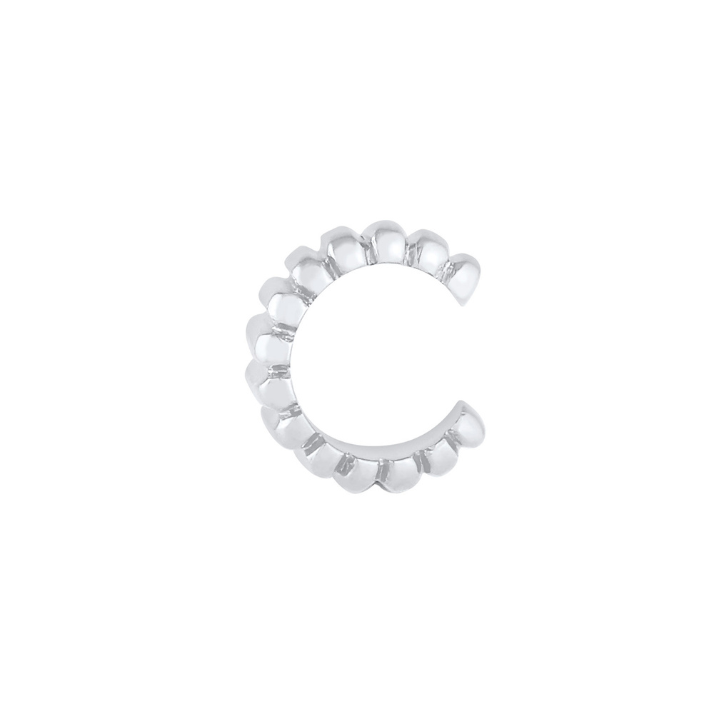 Elli Elli Boucles d'Oreilles Earcuff femme simple relief rainuré en argent sterling 92 Boucles d'oreilles