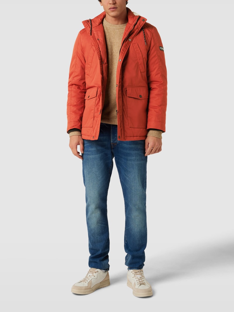 Parka mit Reißverschluss in rostrot