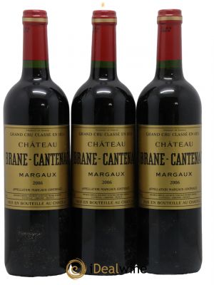 Château Brane Cantenac 2ème Grand Cru Classé  2006 - Lot de 3 Bouteilles