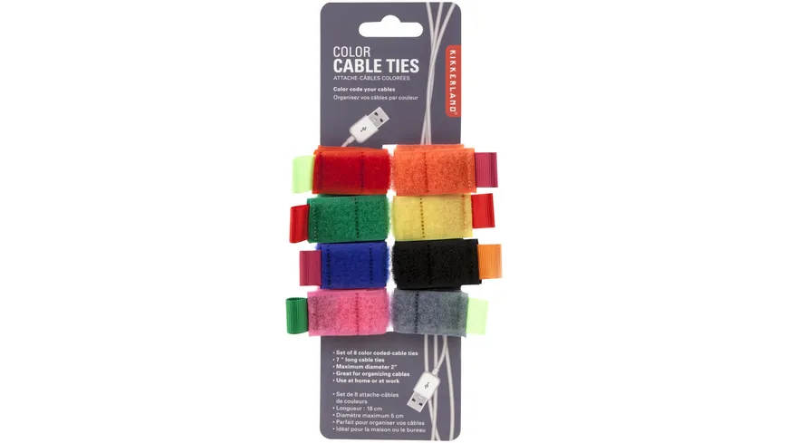 Kikkerland Kabel-Organizer 8er Pack