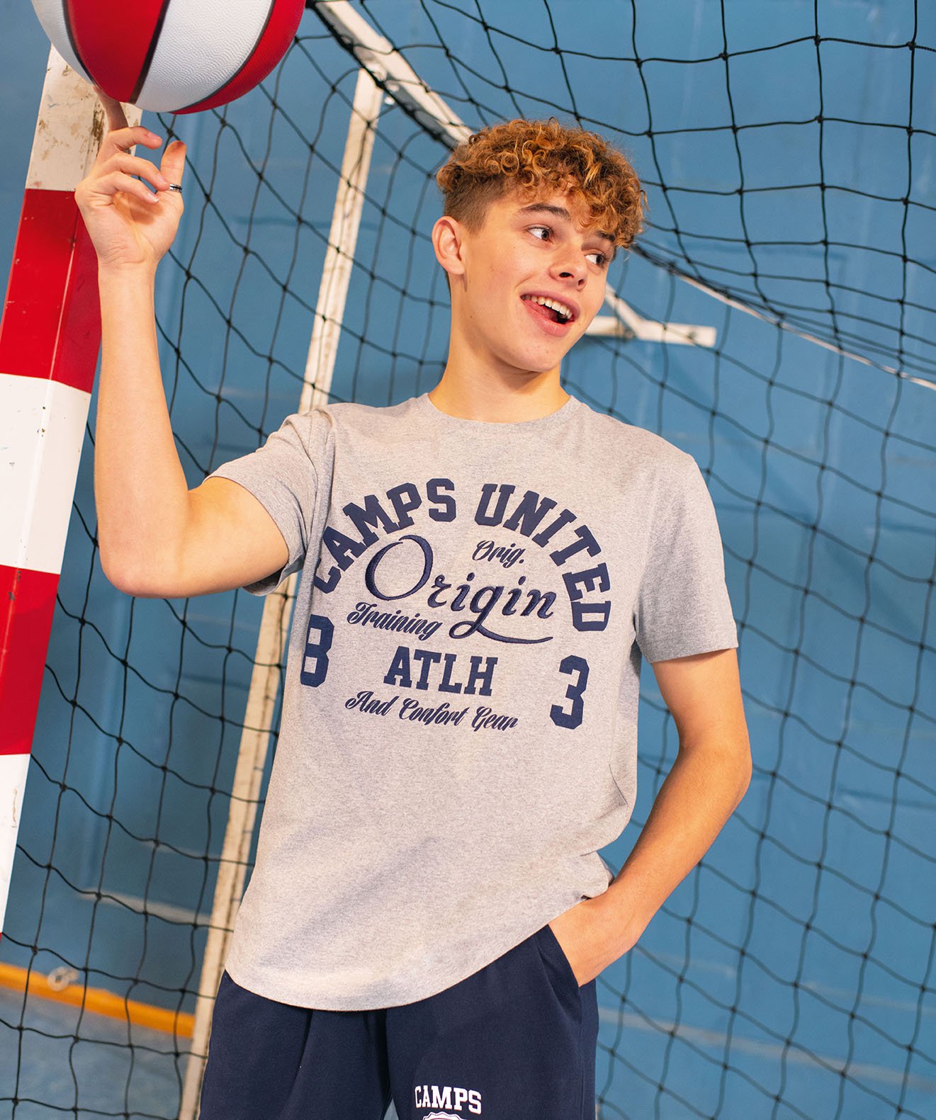 Tee-shirt homme avec inscription XXL - Camps United gris | GEMO