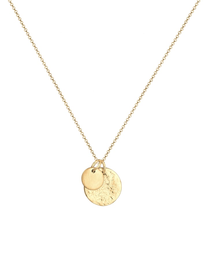 Elli Halskette 925 Sterling Silber Geo, Plättchen in Gold günstig kaufen