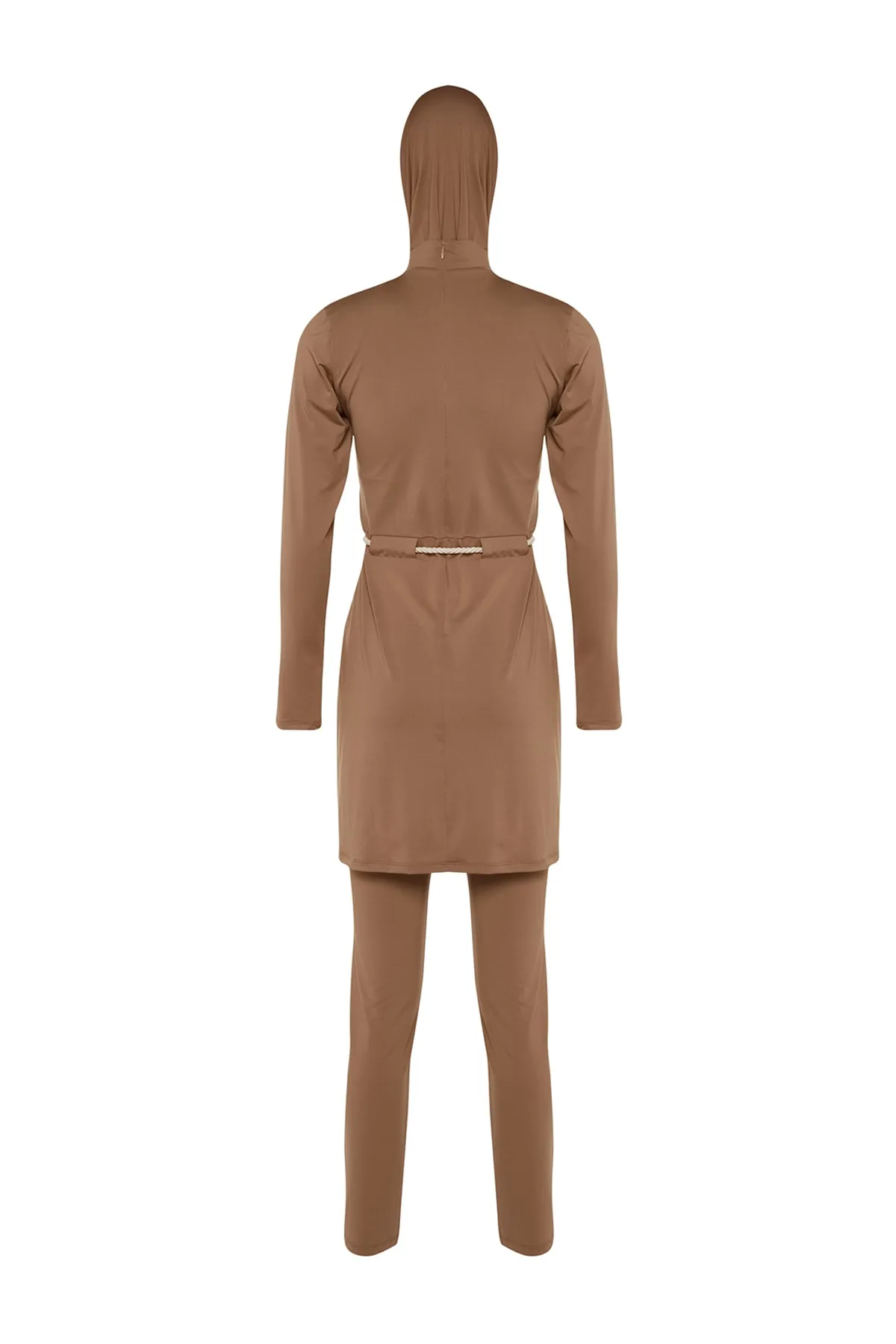 Trendyol Modest  4-teiliges Badeanzug-Set aus gestricktem Lycra mit Nerzgürtel und Gürtel TCTSS23CF00039