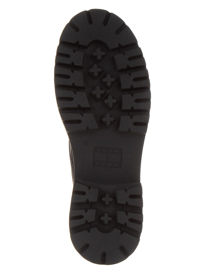 Tommy Hilfiger Shoes Leder-Boots in Schwarz günstig kaufen