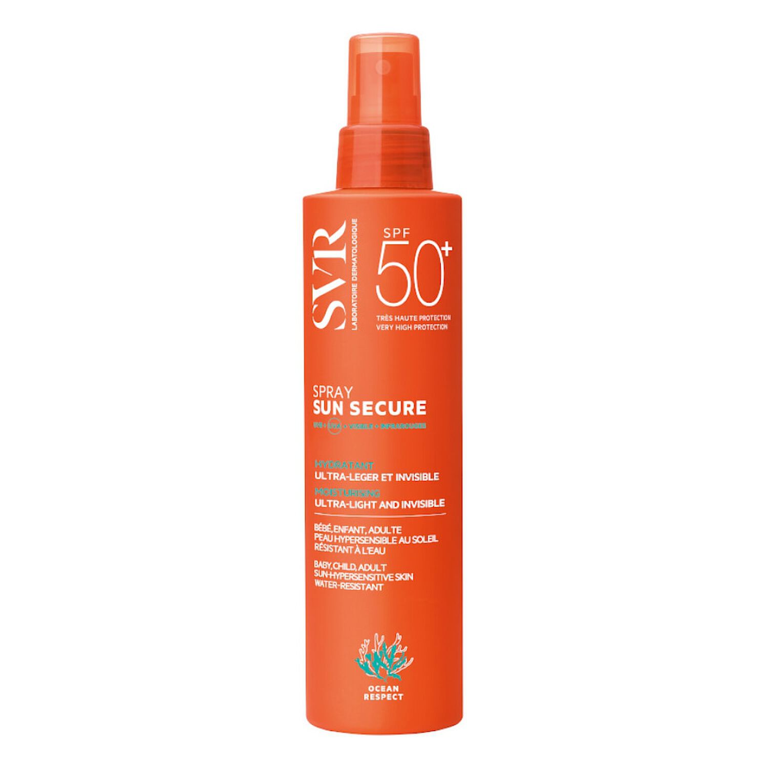 SVR Sun Secure Spray Hydratant Ultra-Léger et Invisible SPF50+ 200 ml