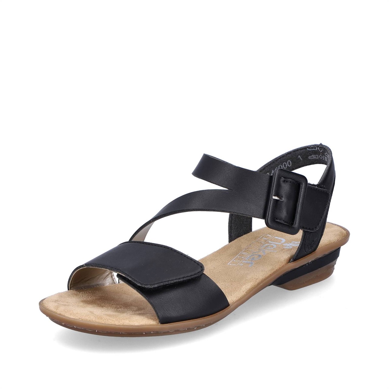 RIEKER Klassische Sandalen schwarz