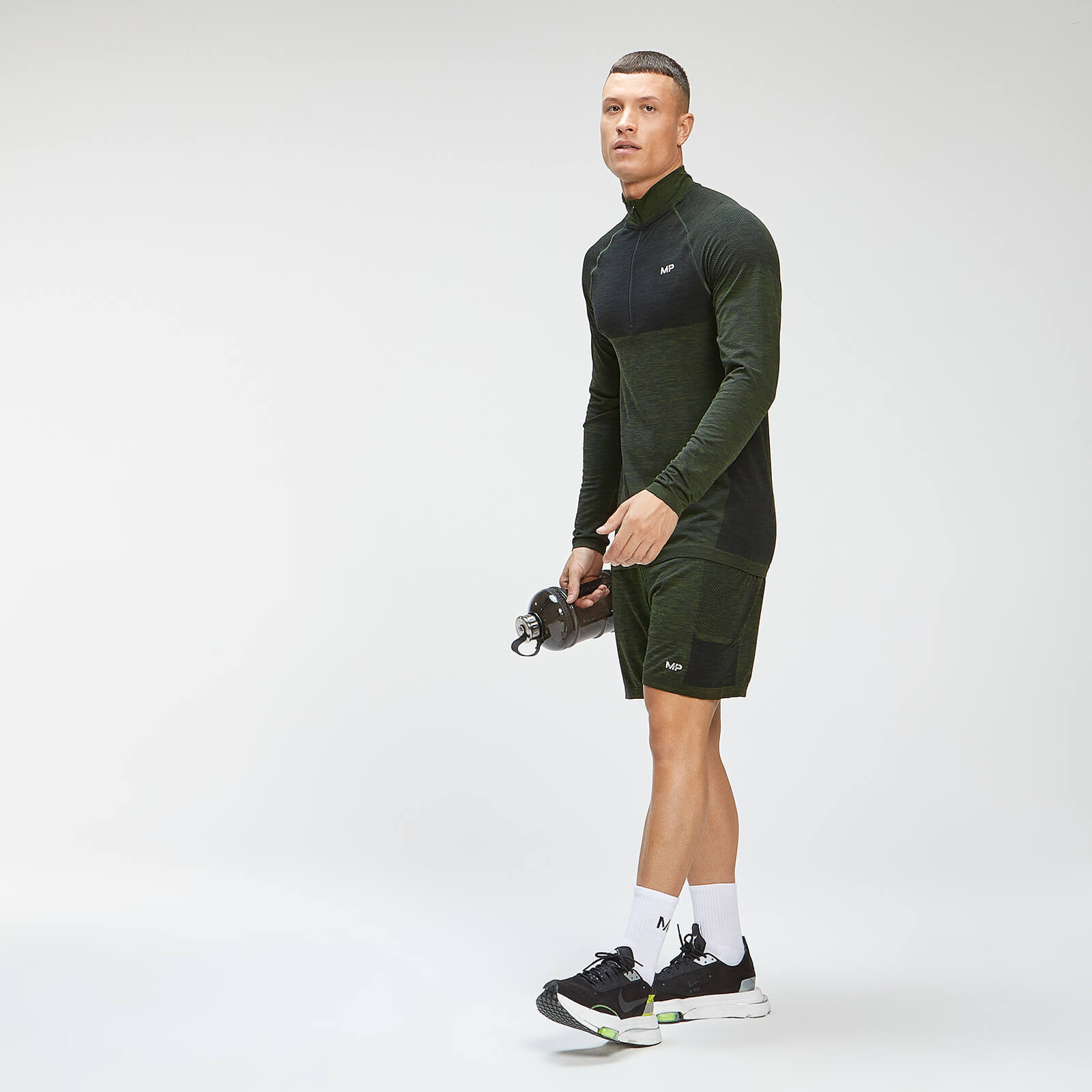 MP Men's Seamless 1/4 Zip - Vine Leaf Marl