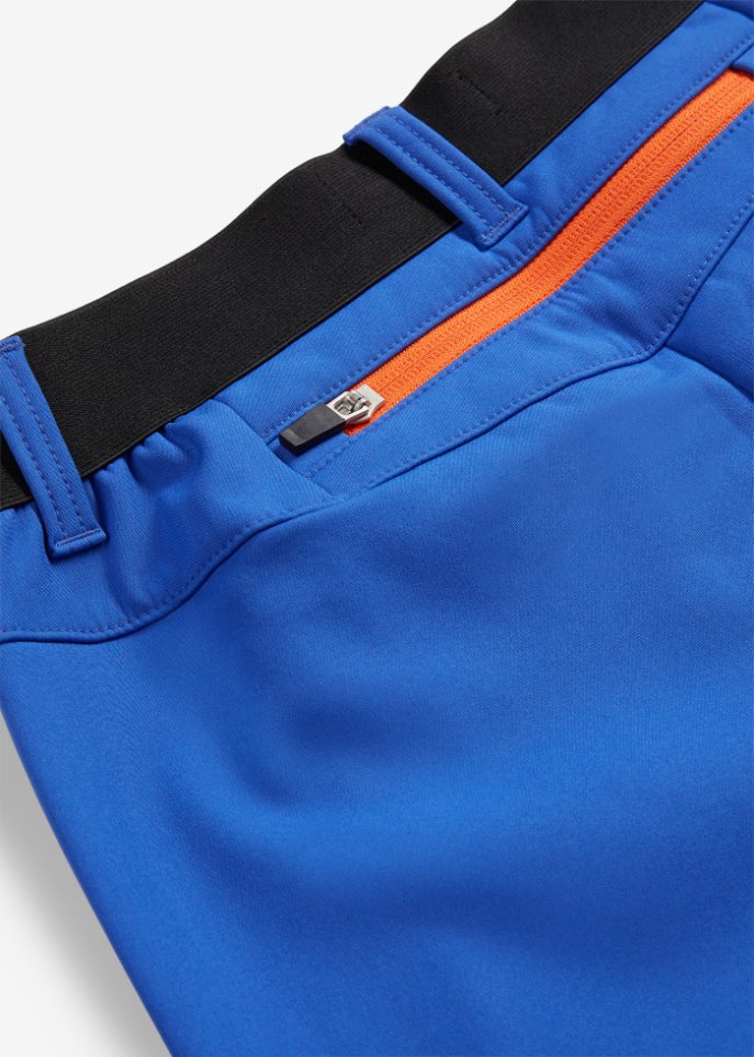 Wasserabweisende Funktionshose aus Softshell mit Komfortbund, gerade geschnitten
