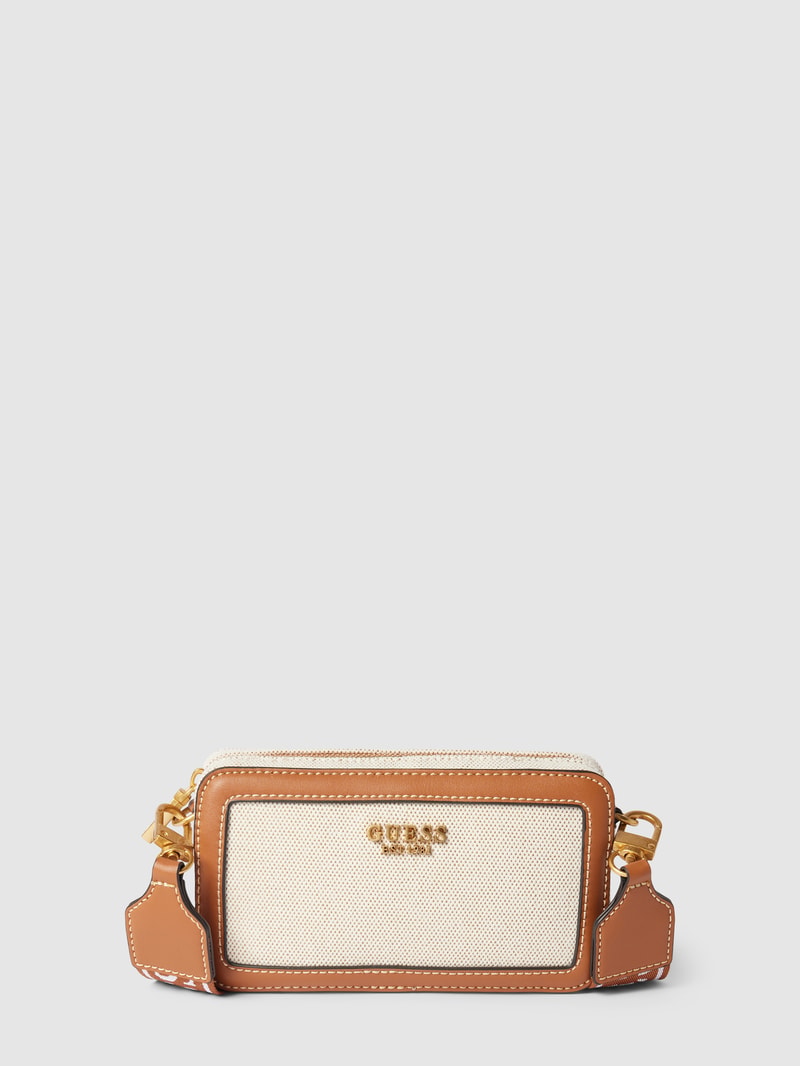 Crossbody Bag mit Label-Details Modell 'JOVIE' in cognac