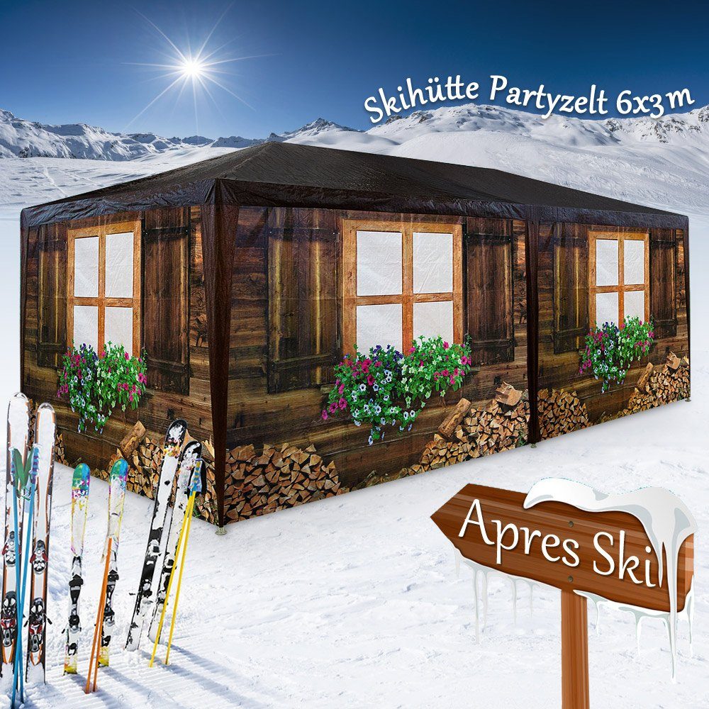 Deuba Pavillon, Deuba Partyzelt 3x6m Almhütte Apres Ski Oktoberfest Bierzelt Festzelt