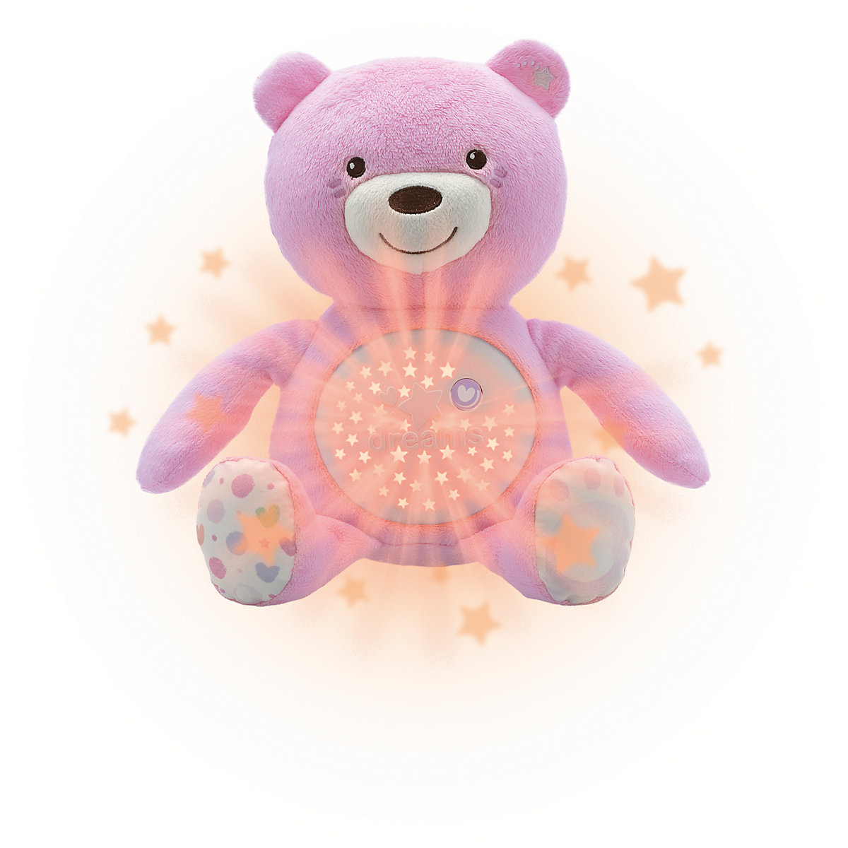 Nachtlicht mit Musik Baby Bär, rosa