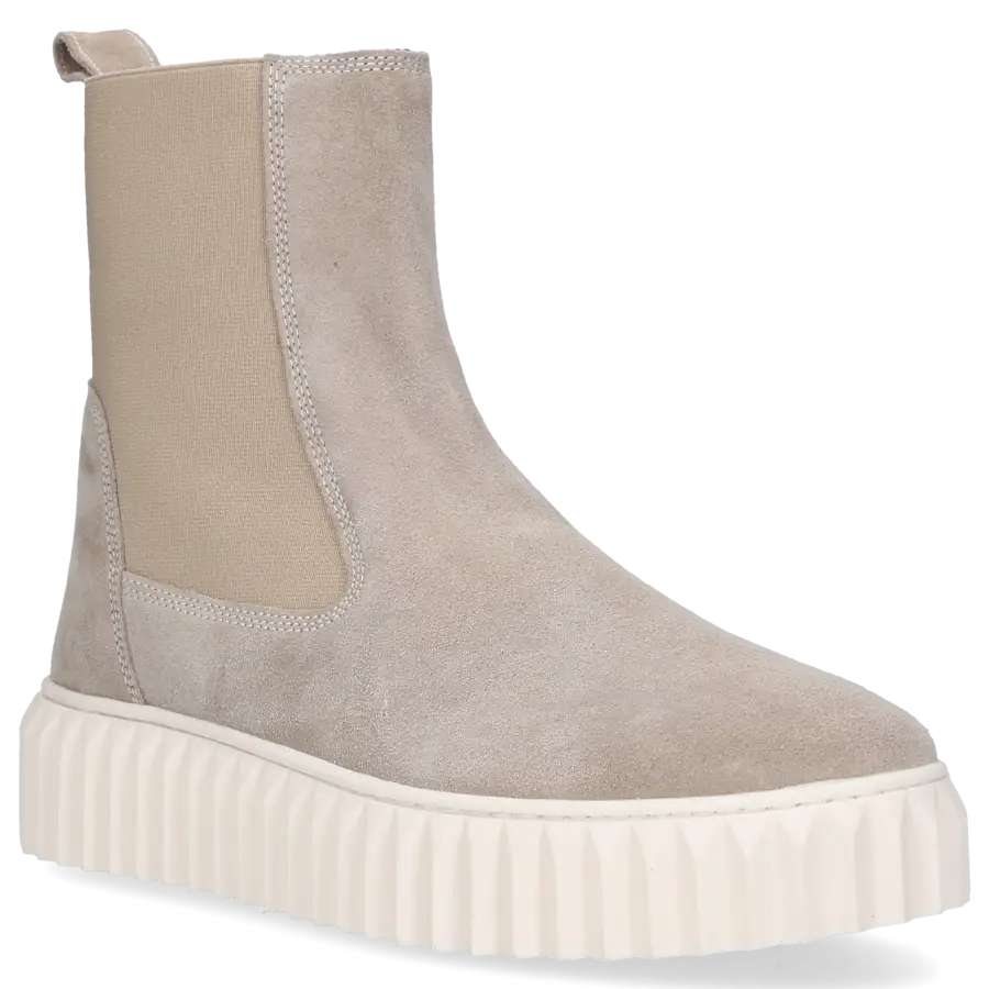 VOILE BLANCHE - Chelsea Boots BETH Veloursleder - beige