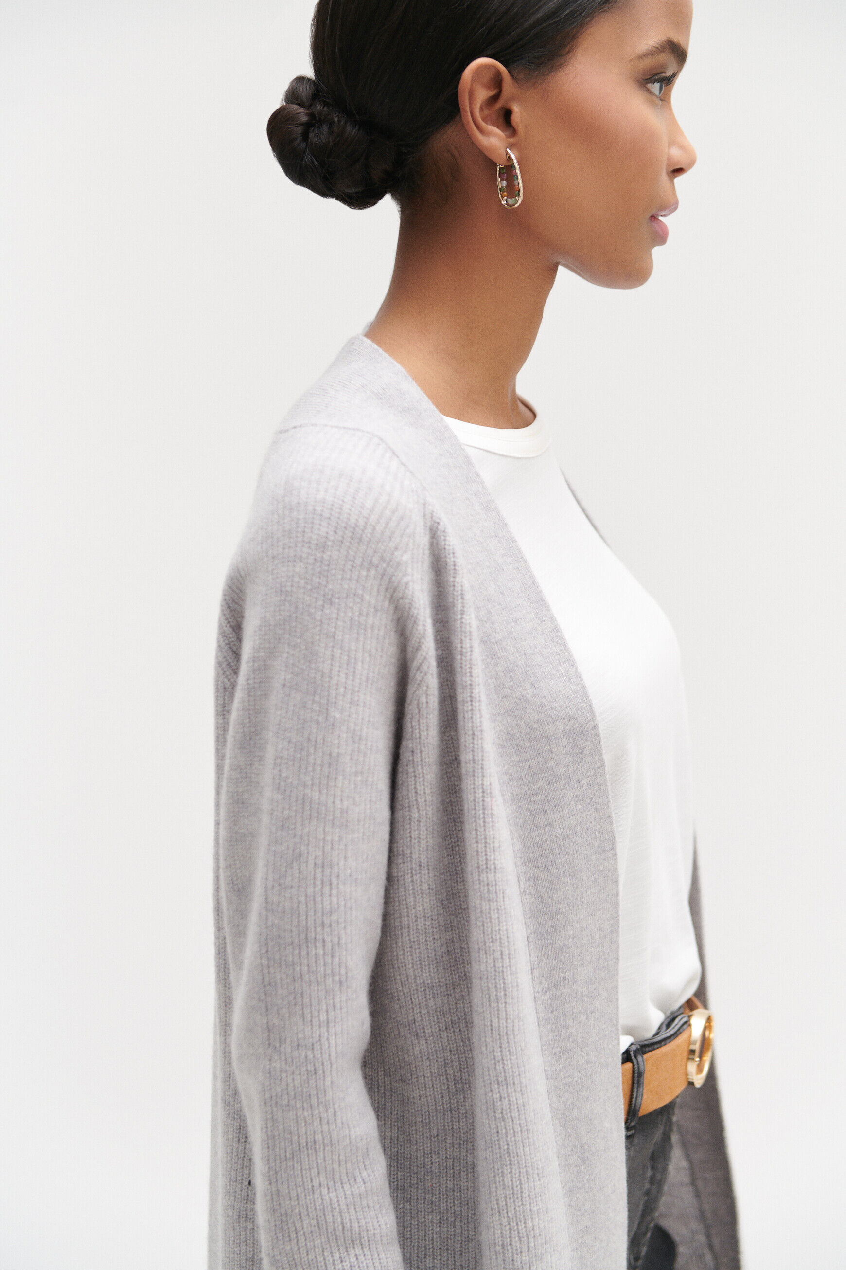 gilet garance gris clair femme
