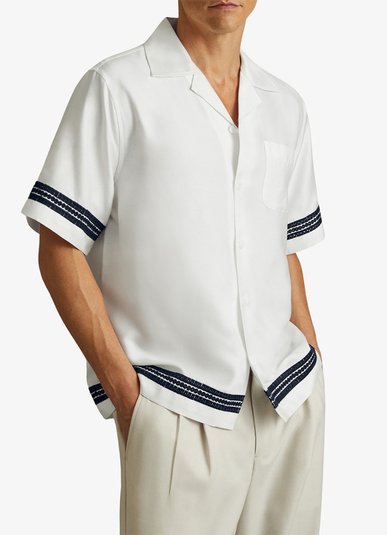 Reiss Sharday regular fit lyocell shirt with short sleeves