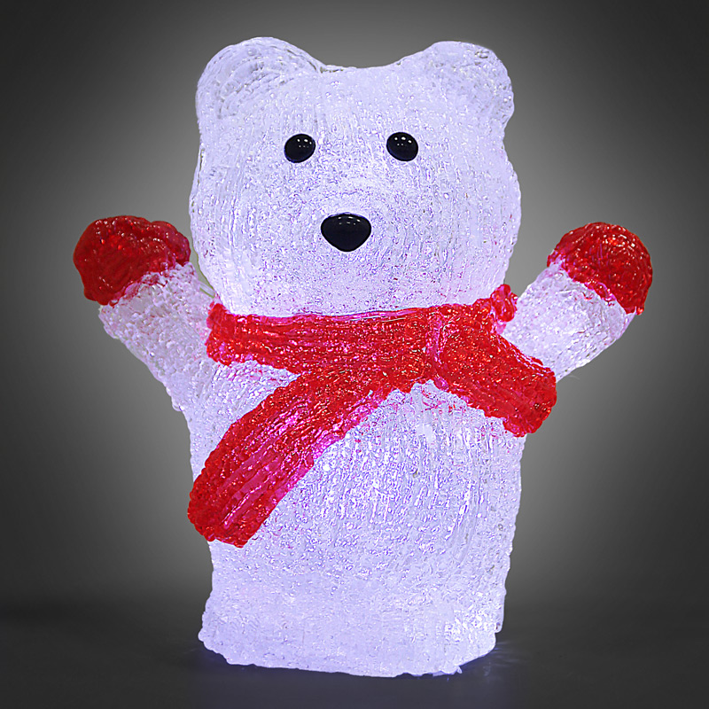 DEUBA LED Figur Weihnachtsmann Fallschirm Acryl 31 x 20 x 16cm rot/weiß/schwarz