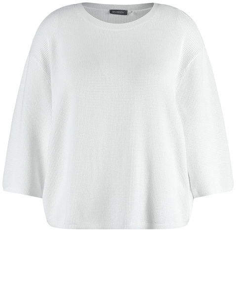 3/4 Arm Pullover aus Struktur-Strick