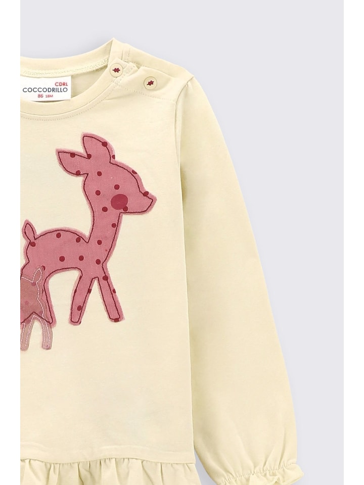 Coccodrillo T-Shirt mit langen Ärmeln in ecru günstig kaufen 56