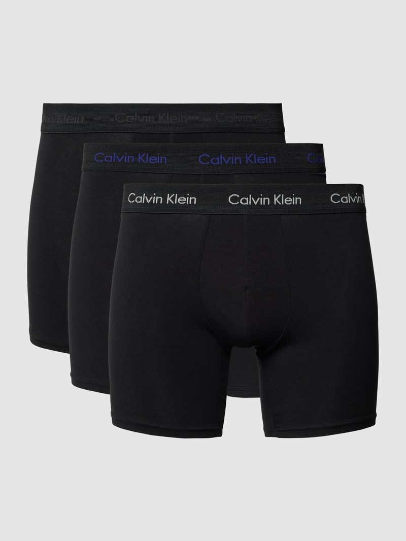 Trunks mit Label-Stitching im 3er-Pack in schwarz