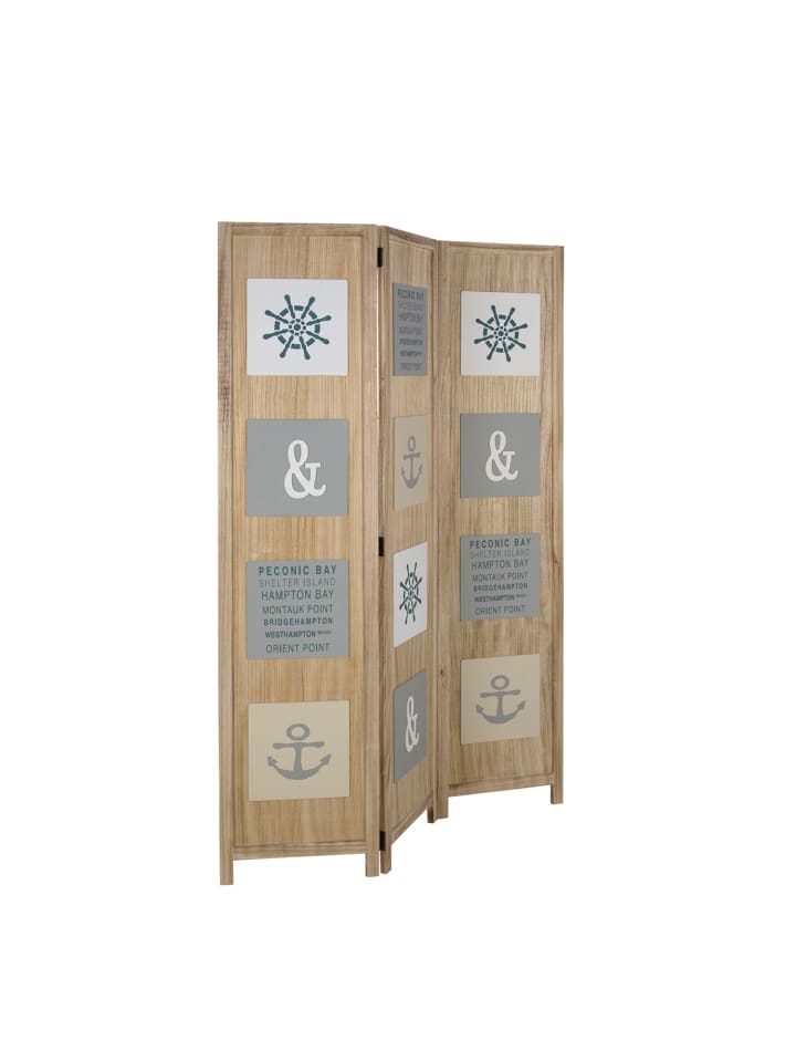 Homestyle4u 3-tlg. Paravent in Braun 120x170 günstig kaufen onesize