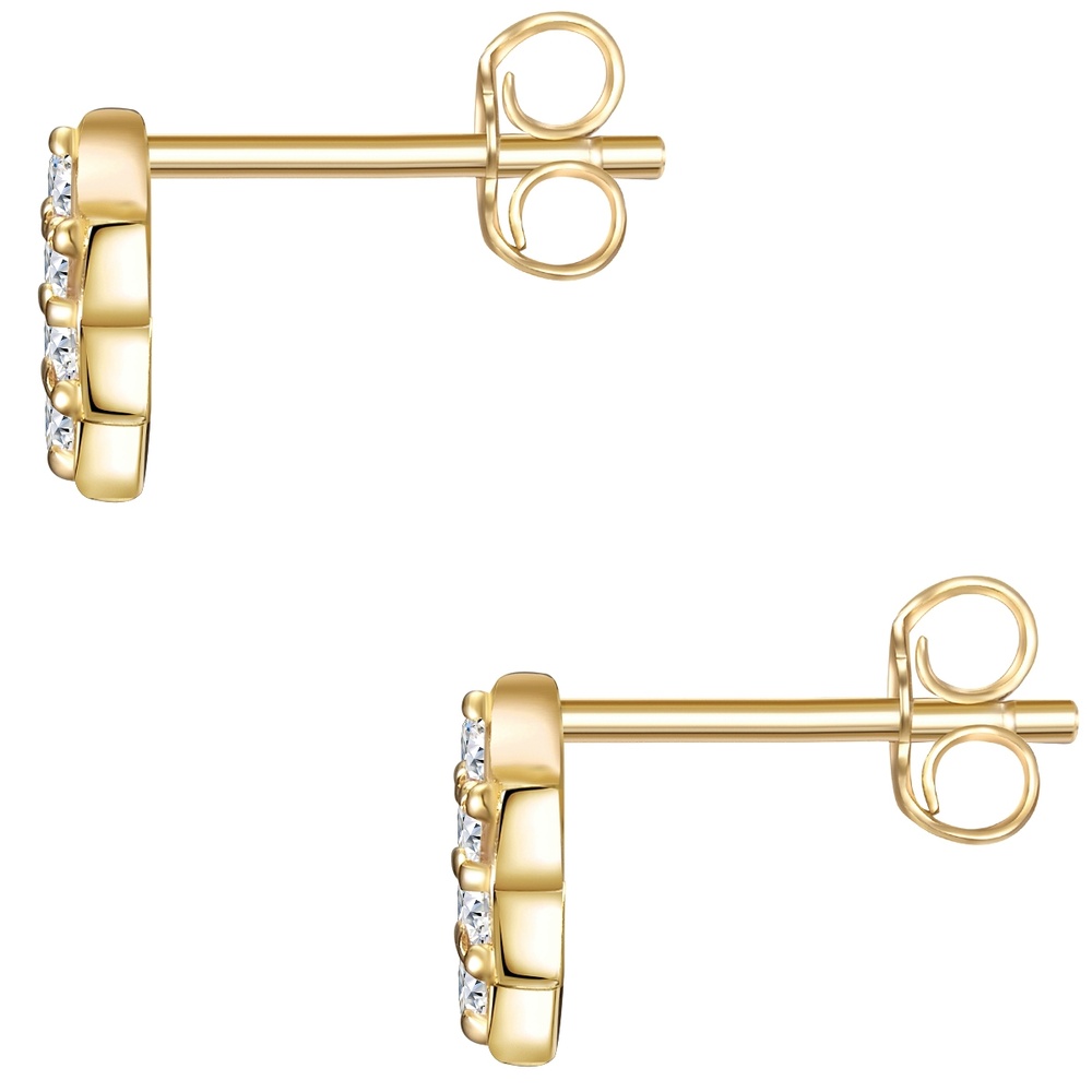 Glanzstücke München Puces d'oreilles en argent Étoilé Argent sterling Oxyde de zirconium (CZ) en Or j Boucles d'oreilles