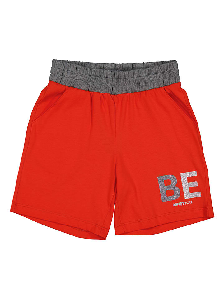 Benetton Sweatshorts in Rot günstig kaufen
